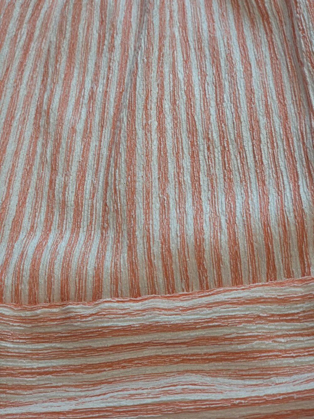 GORGEOUS PEACH AND WHITE FULL SWEEP MULTI TIERED MAXI ONE SIZE FLOWY NWT - Picture 2 of 7